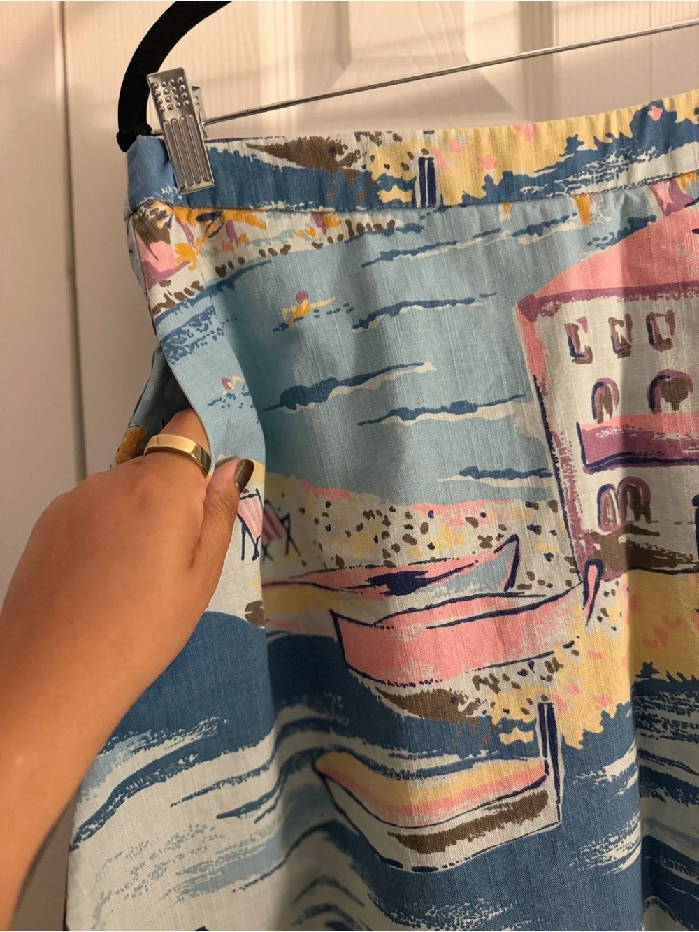 Boden | Nancy Riviera Coastal Novelty Print A-Line Skirt | Size US10R | EUC